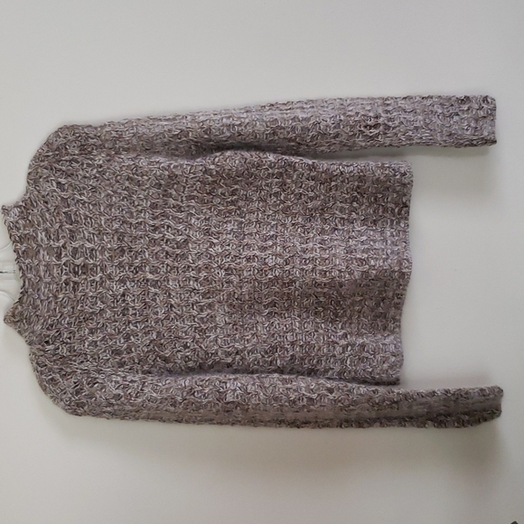 Mossimo loose knit mock neck sweater, angora wool blend, taupe gray, women large - Picture 6 of 6